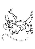 A coloring page of pippi longstocking